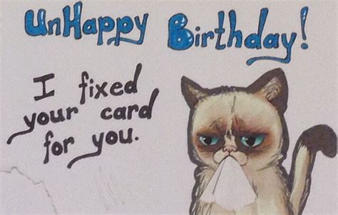 Grumpy Cat Birthday Card Grumpy Cat Birthday Cat Birthday Card Grumpy Cat