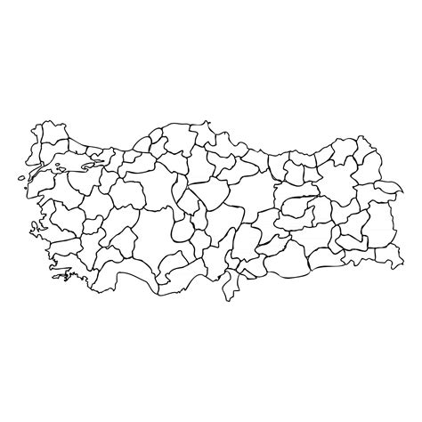 Mapa Do Doodle Da Turquia Estados 2550874 Vetor No Vecteezy