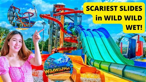 4K Part1 Best And Scariest Slides In Wild Wild Wet Singapore 2022
