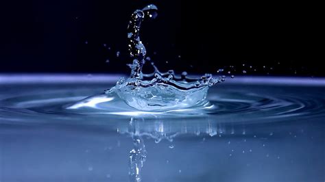 Hd Wallpaper Water Splash Drop Waterdrop Blue Droplets Drops