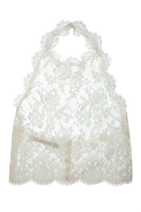 Dominique French Lace Halter Top Cover Up In Ivory
