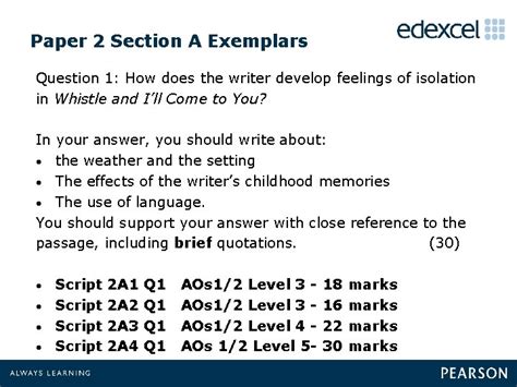 All answers are adapted from the indicative content in the mark scheme and written by . Edexcel Paper Two Exemplars - Exemplar 2 Hellesdon Org ...