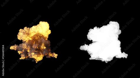 Realistic Fire Blast Explosion With Smoke In Slow Motion Impressive