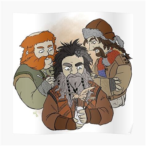 Bifur And Bofur And Bombur Poster By Bluesparkle Redbubble