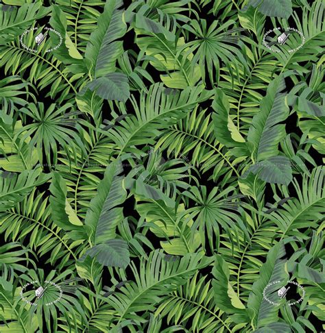 Vinyl Wallpaper With Palm Leaves Texture Seamless 20927
