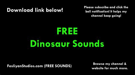 Dinosaur Free Sound Effect Various Versions Youtube