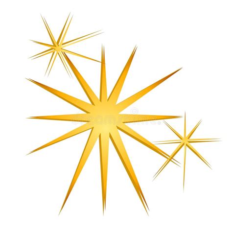 Glitter Sparkles Stars Gold Stock Illustration Illustration Of