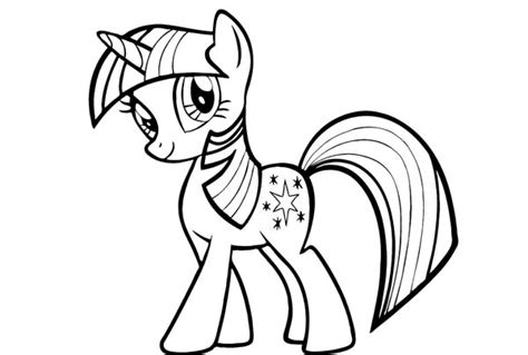 Pretty Twilight Sparkle From My Little Pony Coloring Page Coloring Sky