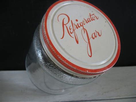 Vintage Hazel Atlas Refrigerator Jar Etsy Vintage Kitchenware Jar