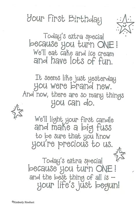 Happy birthday son from mom and dad First Birthday - Poem For A Page Sticker | First birthday ...