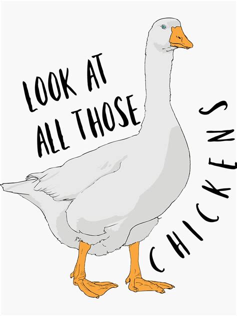 Look At All Those Chickens Sticker For Sale By Tdiamond Redbubble