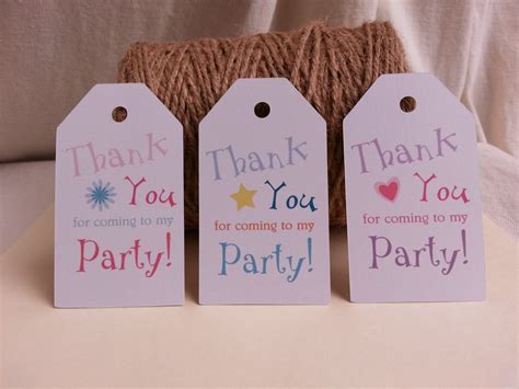 25 Thank You For Coming To My Party Tags By Boiseticketsandtags