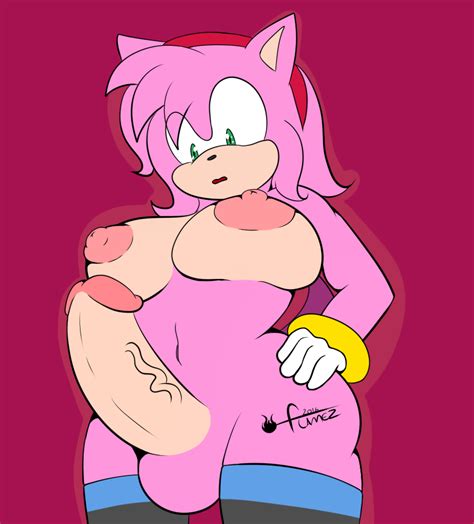 Rule 34 1futa Amy Rose Anthro Balls Big Breasts Big Penis Breasts Clothing Flamez Footwear