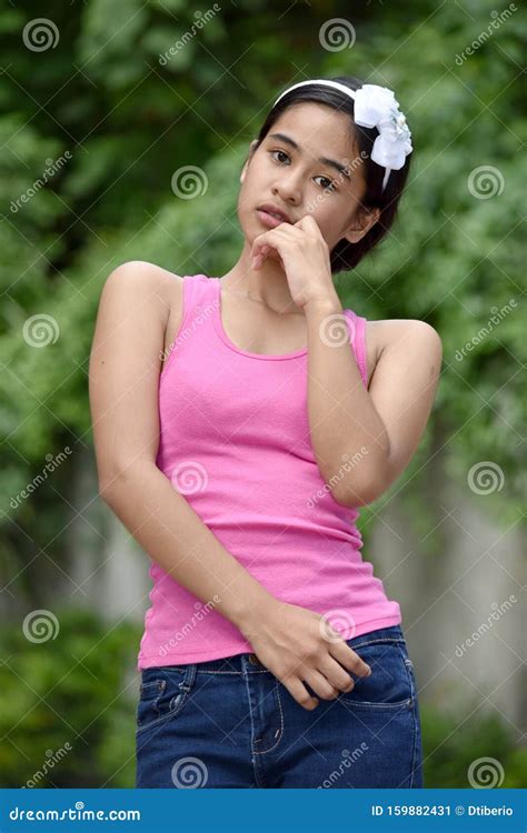 an a bashful pretty asian girl stock image image of asian youth 159882431