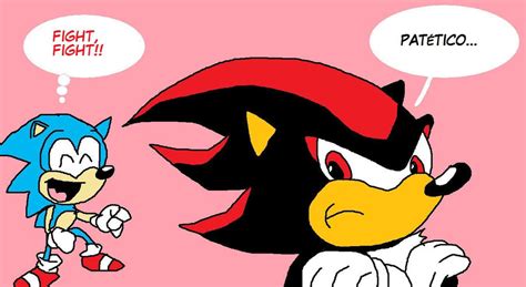 Classic Sonic Vs Shadow By Sonic Spinball On Deviantart