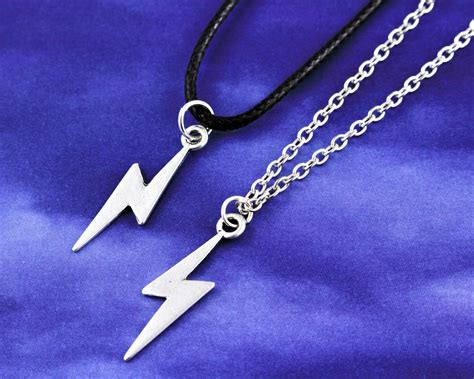 Lightning Bolt Necklace Thunderbolt Jewelry Power Symbol Etsy Uk