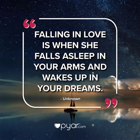 Falling In Love Is When She Falls Asleep In Your Arms And Wakes Up In