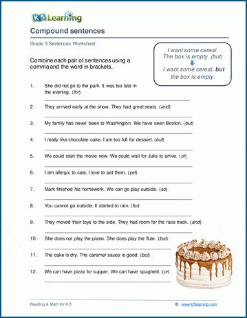 Compound And Simple Sentences Worksheet