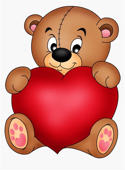 Brown Teddy With Red Heart Png Clipart Cute Teddy Bears With Hearts