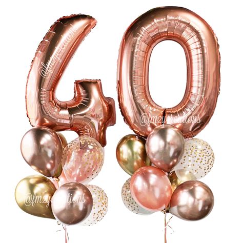 40th Birthday Party Balloons 40th Balloons 40th Birthday Etsy UK