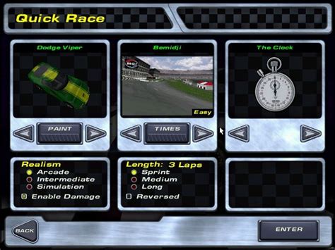 Screenshot Of Viper Racing Windows 1998 Mobygames