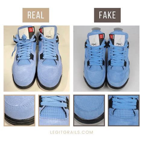 How To Spot Fake Jordan 4 Retro University Blue Sneakers 2023