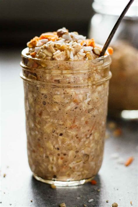 Most of the gajar recipes are simple, healthy and delicious. Carrot Cake Overnight Oats | Recipe in 2020 | Recipes ...