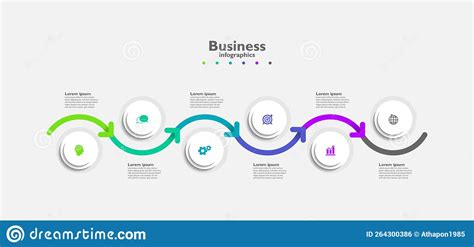 Vector Design Circular Timeline Infographic Business For Abstract