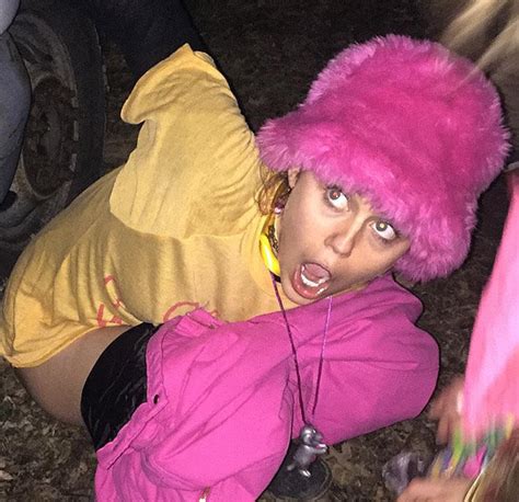 miley cyrus caught peeing in public after wild birthday party daily star