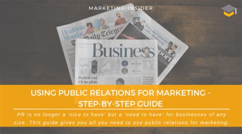 Using Public Relations For Marketing Step By Step Guide