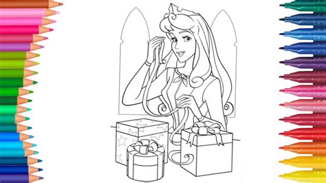 Putri Aurora Permainan Mewarnai Natal Buku Mewarnai Tangan Kecil