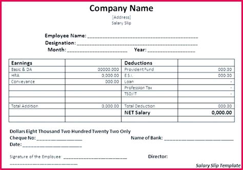 Payslip Template Excel Free Download Malaysia Printable Templates