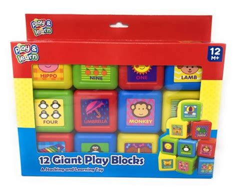 Giant Block Playset Soft Colorful Stacking Play Blocks For Kids