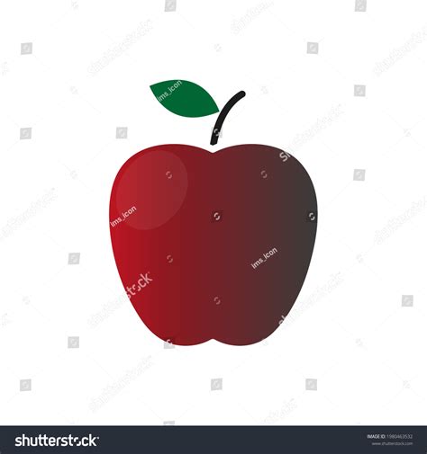 Red Apple Logo Icon Vector Stock Vector Royalty Free 1980463532