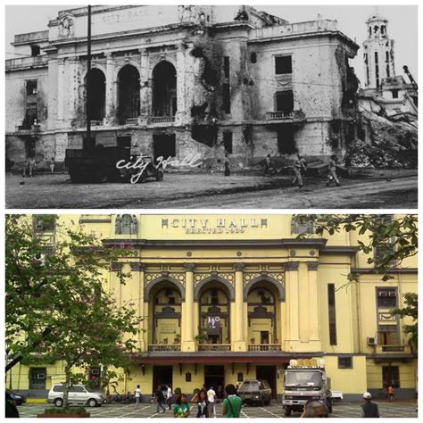 The Manila City Hall After The War And Now Ctto Oldphotosinreallife