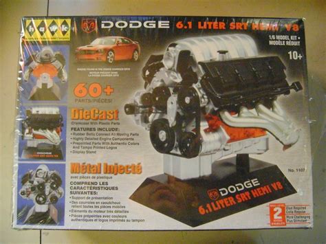 Dodge 61 Liter Srt Hemi V8 Diecast Model Engine Kit 16 Scale