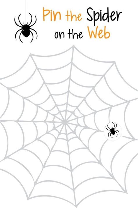 Pin The Spider On The Web Poster Pin The Spider Poster Halloween
