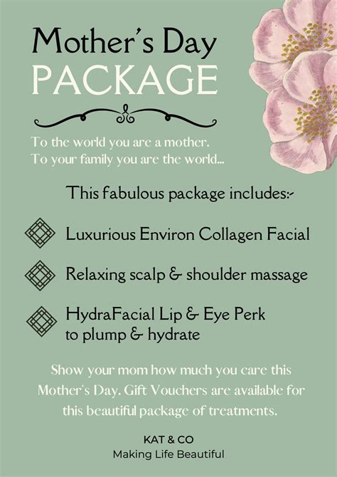 book our mother s day pamper package kat and co