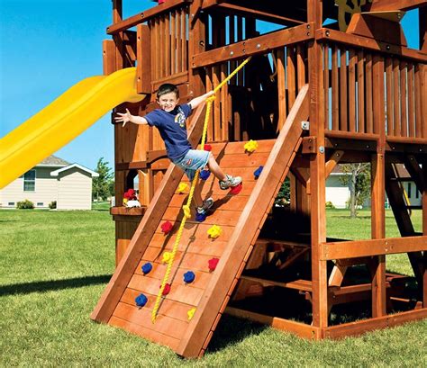 Playhouses With Climbing Wall Options Rainbow Play Systems