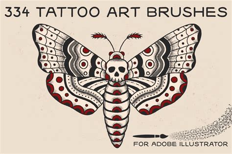 Tattoo Art Brushes For Adobe Illustrator Design Cuts