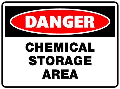 Danger Chemical Storage Area Metal Sign 300 X 225mm Safety Danger