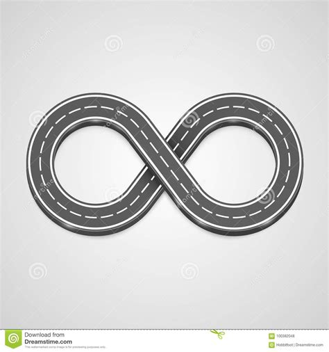Infinity Road Vector Background Stock Vector Illustration Of