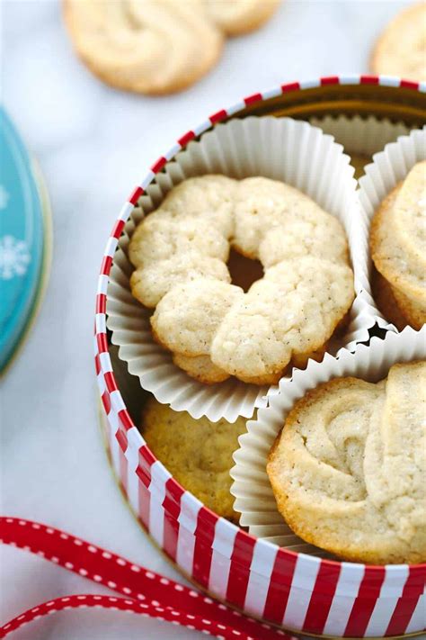 Make lovely designs with a large piping tip and dip in chocolate and sprinkles for a festive. Vanilla Bean Danish Butter Cookie Recipe | Jessica Gavin