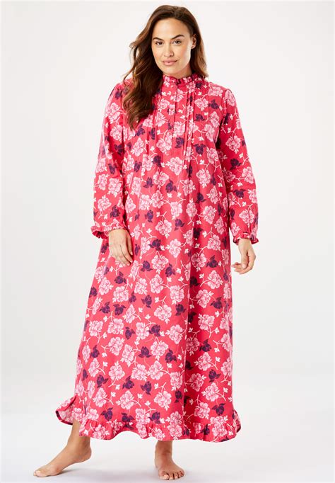 Skip to main search results. Long Flannel Nightgown by Only Necessities®| Plus Size ...