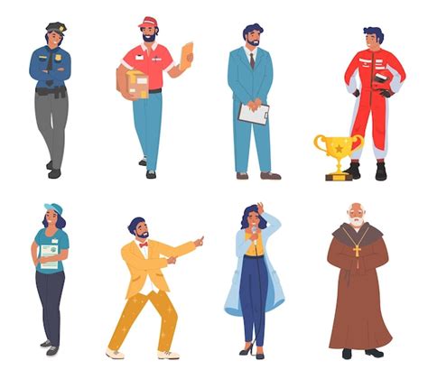 Premium Vector People Of Different Occupations And Professions