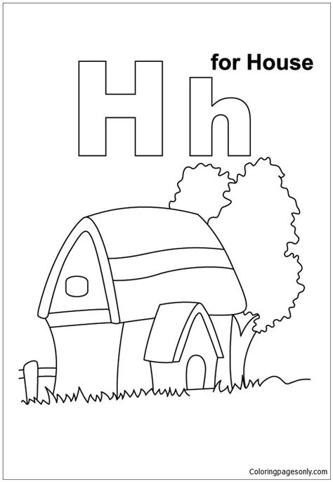 Alphabet Letter H Coloring Pages For Adults Letter H Coloring Pages