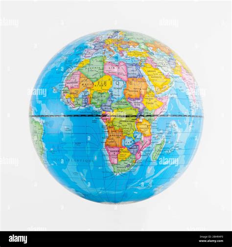 Earth Globe With Continents Maps Stock Photo Alamy
