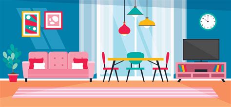Interior Design Concept With Flat Furnitures 2871503 Vector Art At Vecteezy