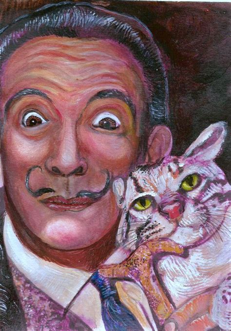 Salvador Dali And His Pet Ocelot Pets Ocelot Etsy