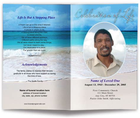 Free Funeral Program Printable Printable Templates